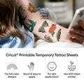 Cricut&reg; Printable Temporary Tattoo Sheets - 8.5 in x 11 in (3 ct)